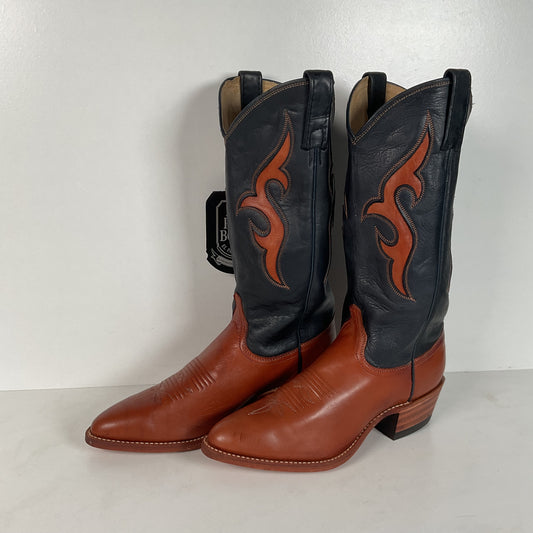 Vintage Dan Post Cowgirl Boots | USA Made | Tooled Inlays | Women’s 7 M