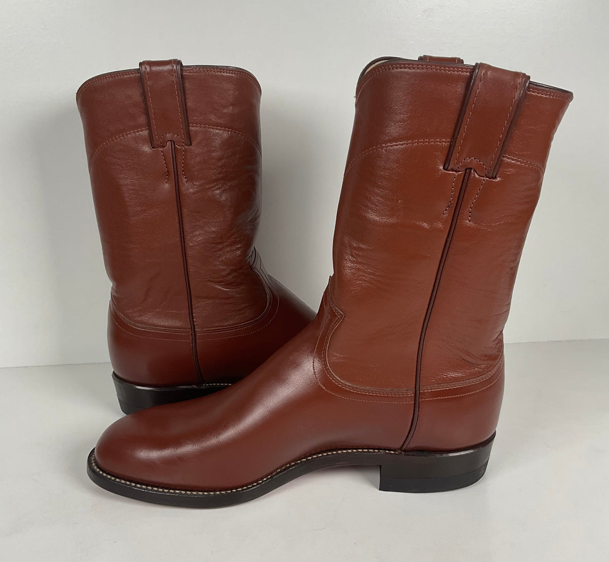 Vintage Justin Roper Boots | USA Made | Classic Brown | Men’s 7.5 D