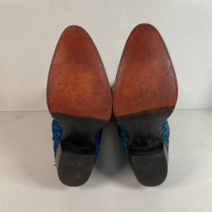Custom Blue Sea Bass Cowboy Boots Men’s 7.5 | Women’s 8.5 Exotic