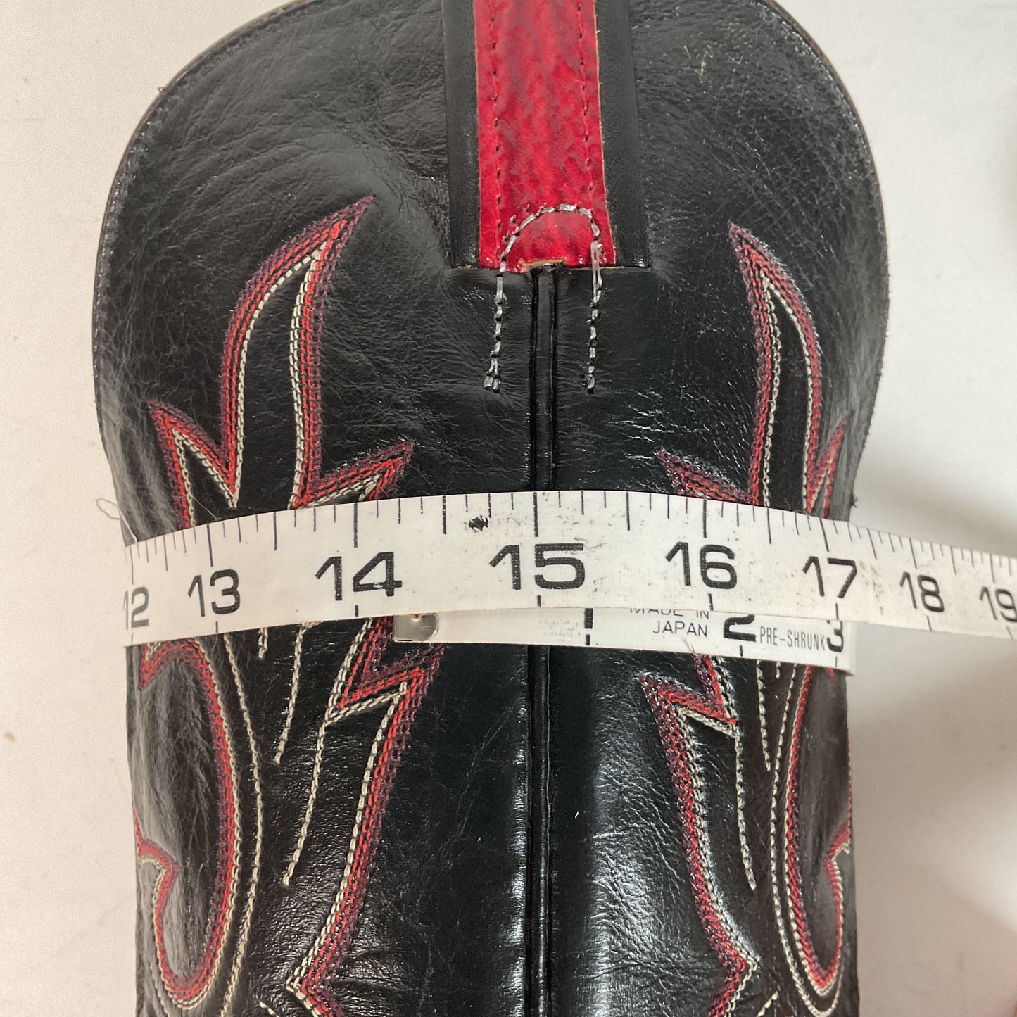 Vintage Hondo Shark Skin Cowgirl Boots 7.5 B Exotic Cherry Red