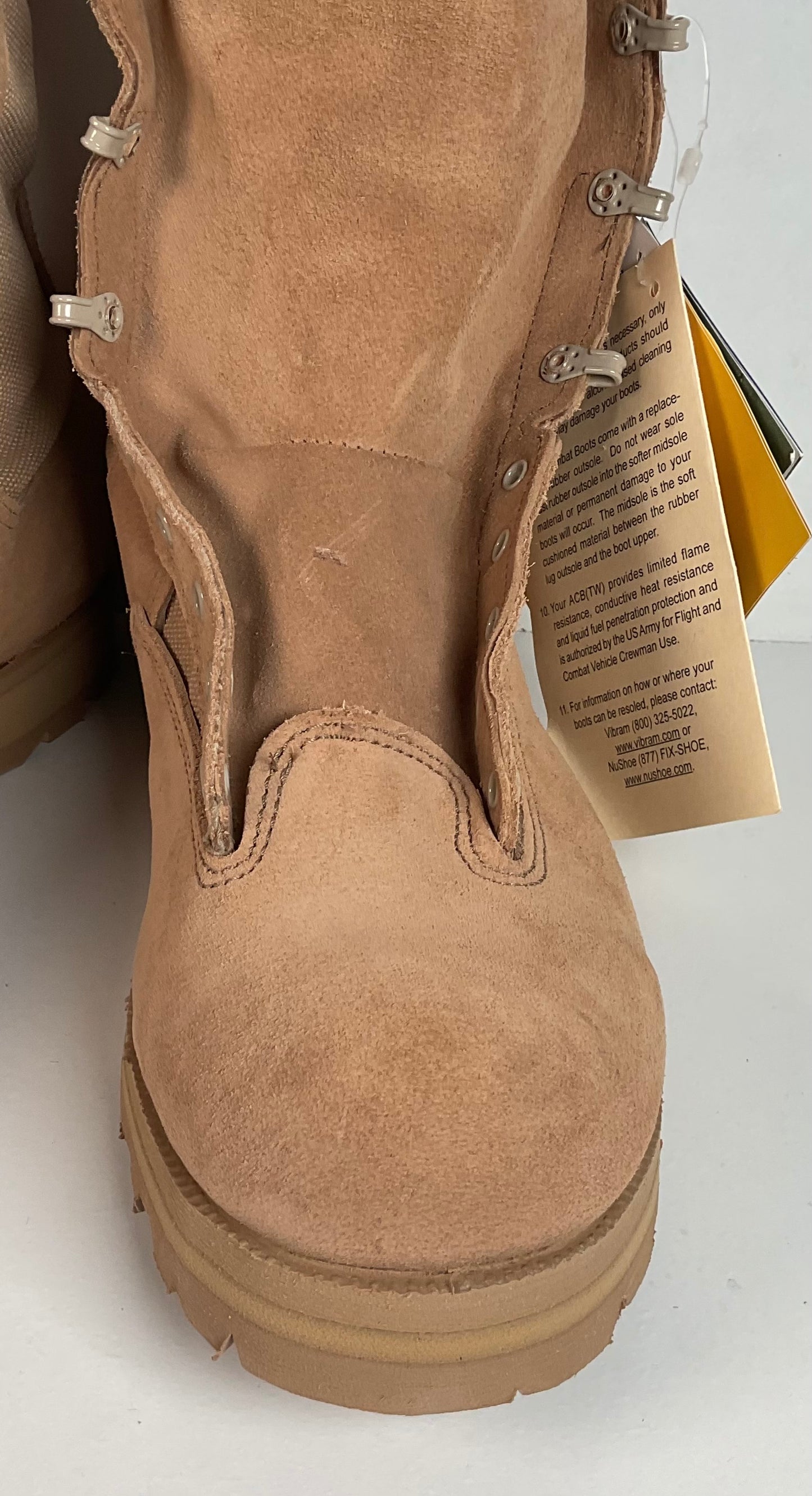 Bellville Army Combat Boot Temperate Weather 13 R USA Made Desert Tan