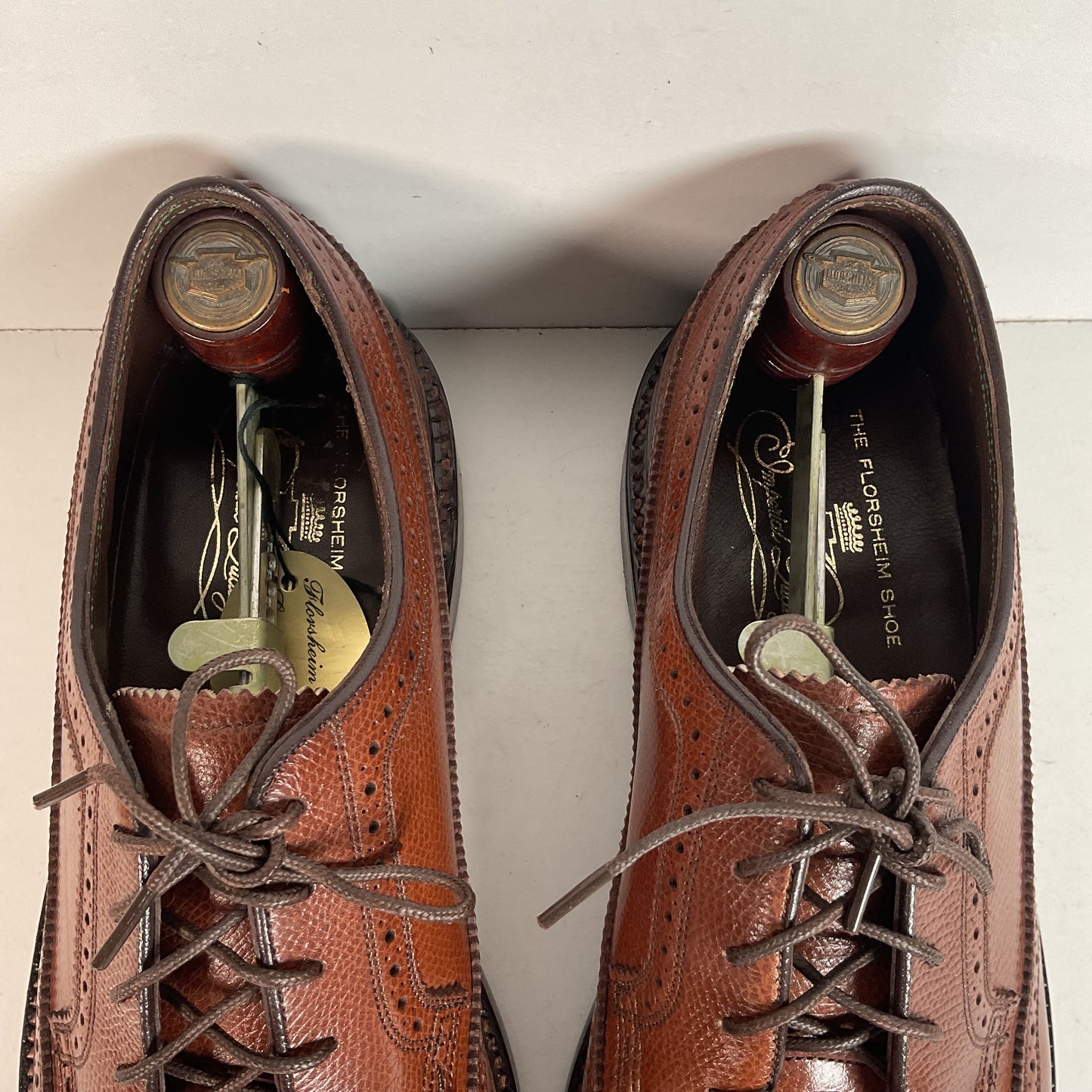 Vintage Florsheim Imperial Longwing Derby Loafers | V-Cleat | 93602 | Narrow | Men’s 9 C