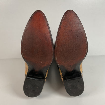 Vintage Dan Post Teju Lizard Cowbpy Boots | Natural Cut | USA Made | Men’s 7.5 D