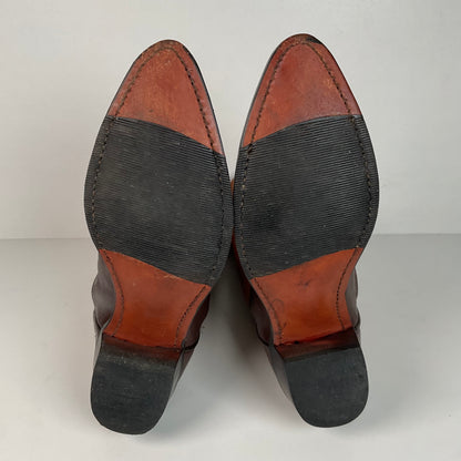 Vintage J. Chisholm Cowboy Boots | Tooled Inlays | USA Made | Men’s 8.5 D