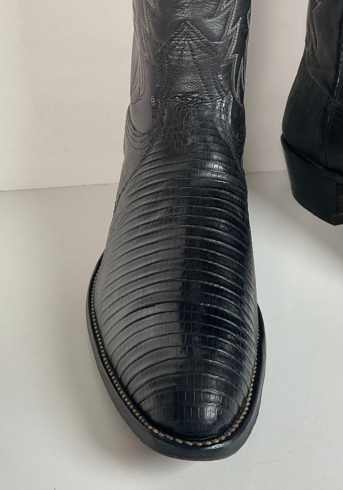 Vintage Nocona Teju Lizard Cowboy Boots | Extra Narrow | Men’s 11.5 A