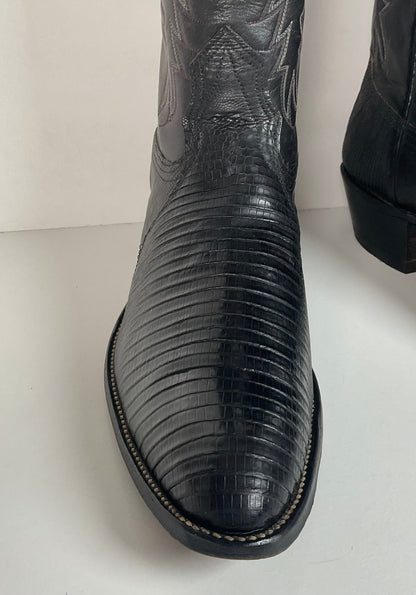Vintage Nocona Teju Lizard Cowboy Boots | Extra Narrow | Men’s 11.5 A