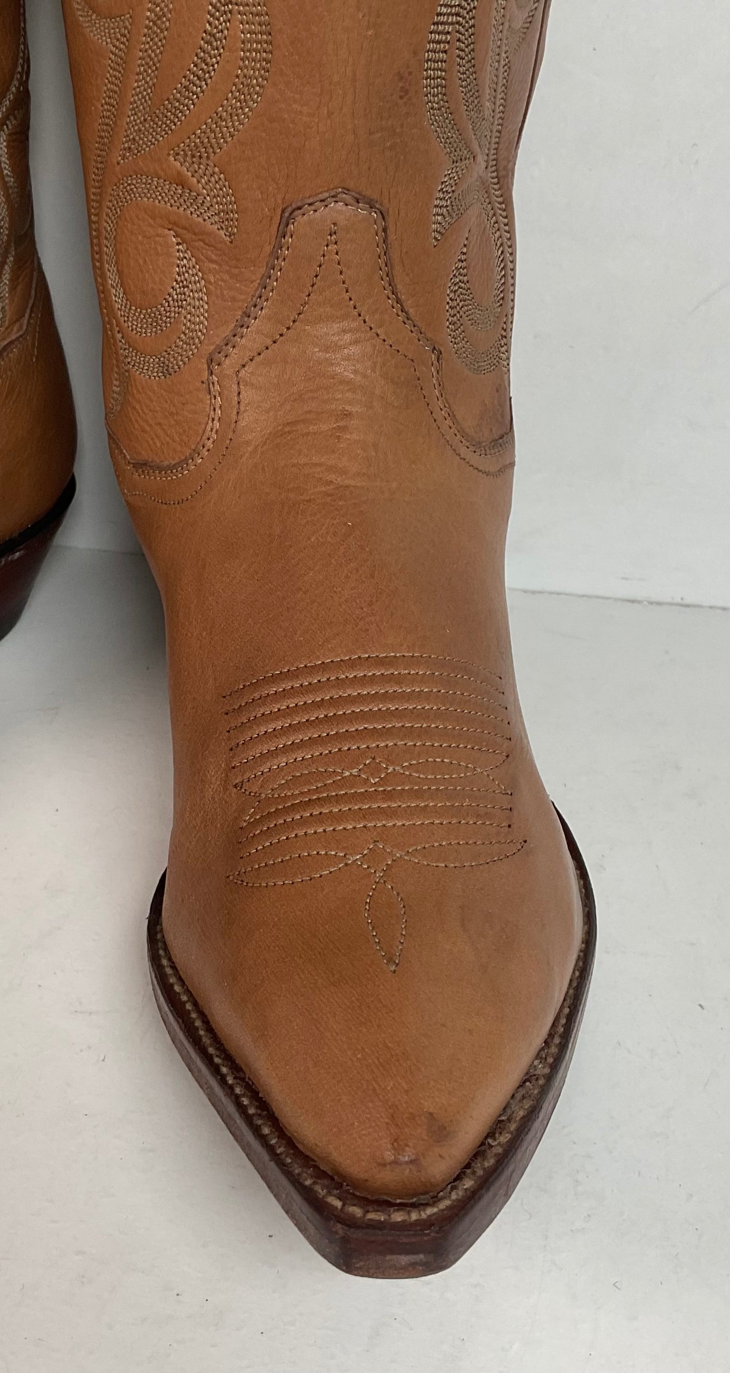 Vintage Sanders Cowgirl Boots 6.5 B Snip Toe Hand Crafted