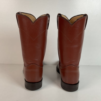 Justin Roper Boots | Brown Calfskin | USA Made | Men’s 8.5 E