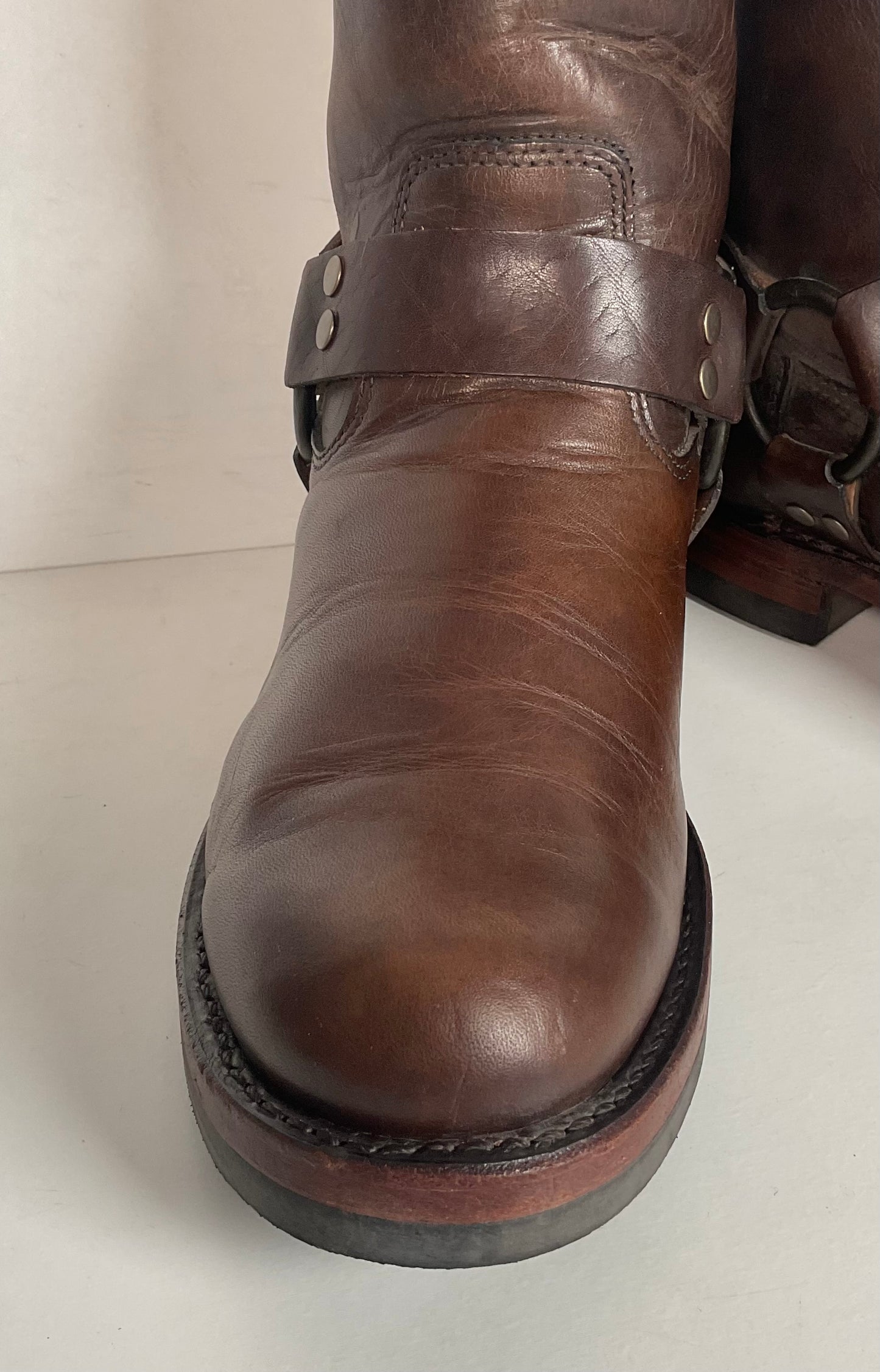 Frye John Addison Harness Boots 8 M USA Made Style 86167