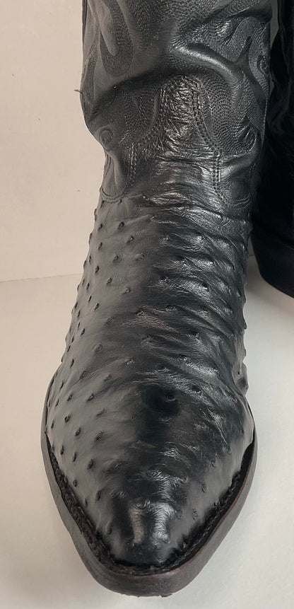 Tony Lama Full Ostrich Quill Cowboy Boots 13 D USA Made Exotic