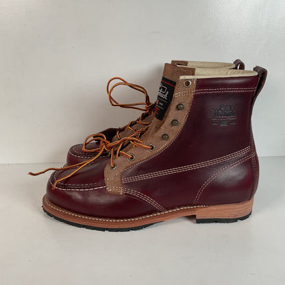 Woolrich Woodsman Moc Toe Boots 10 D USA Made Tobacco