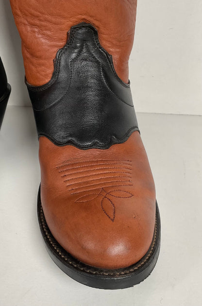 Olathe Tall Top Buckaroo Boots | USA Made | Overlay | Men’s 6 C | Women’s 7