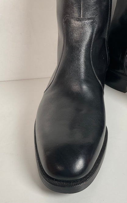 Vintage Florsheim Black Leather Chelsea Boots 10.5 C New Old Stock