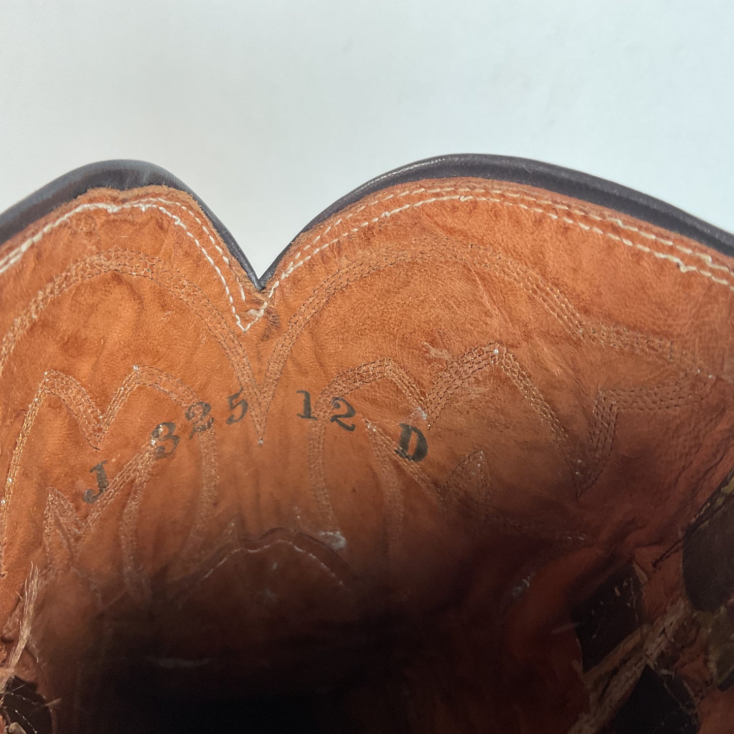 Vintage 1960s Cowtown Cowboy Boots 12 D Chocolate Brown