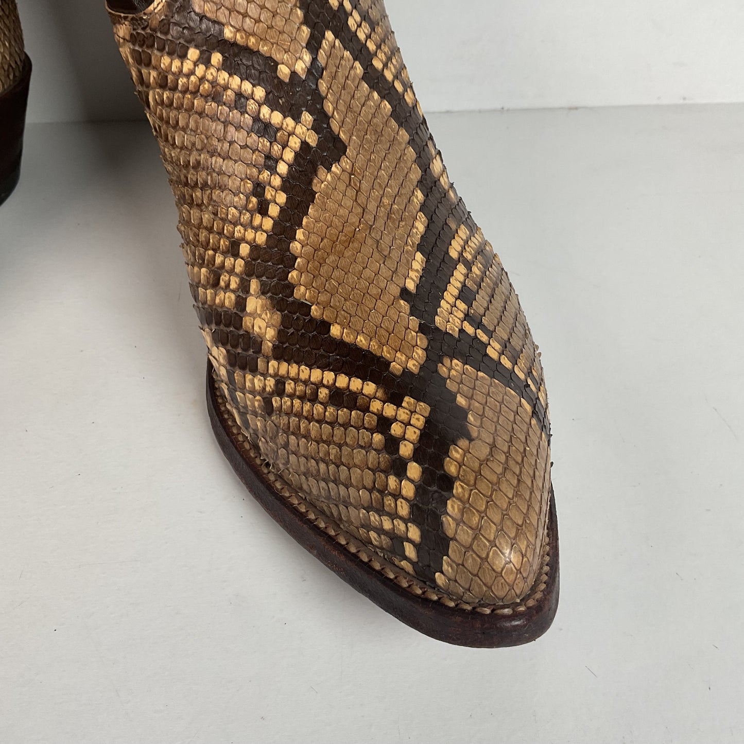 Vintage Justin Python Cowboy Boots | Snakeskin | USA Made | Men’s 10.5 B