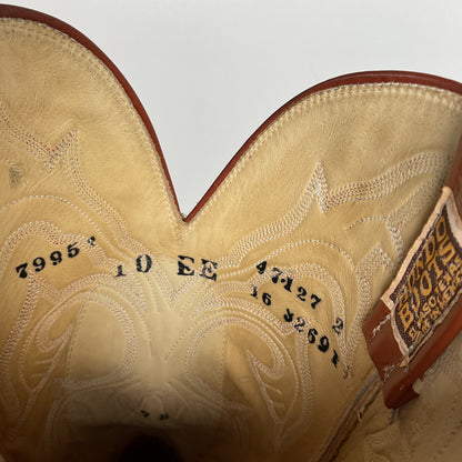 Vintage Hondo Cowboy Boots | Pieced Teju Lizard | Extra Wide | 10 EE