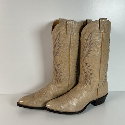 Vintage Nocona Kangaroo Cowboy Boots | USA Made | Sand | Men’s 10 D