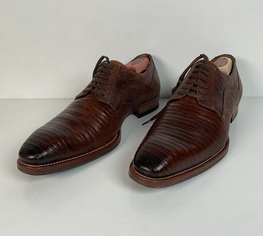 Mezlan Teju Lizard Derby Shoes Brown | Brown | Men’s 9 M