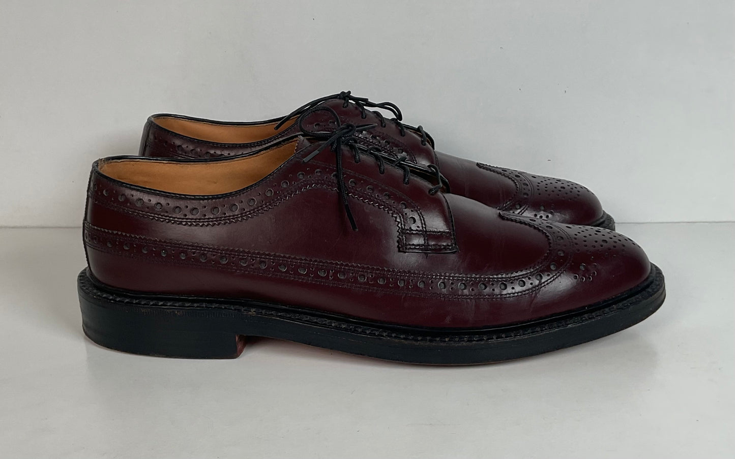 Nettleton Vintage Nettleton Cordovan Longwing Derby Shoes 10 C USA Made