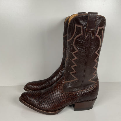 Vintage Anaconda Snakeskin Cowboy Boots | Exotic | Mex 29 | US 11