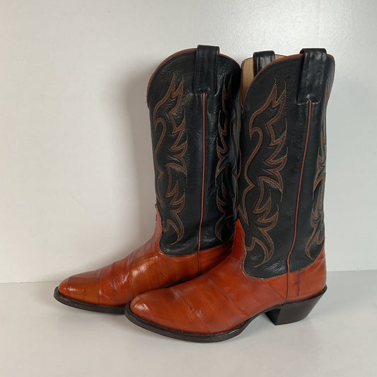 Vintage Nocona Eel Cowgirl Boots | USA Made | Exotic | Men’s 7.5 C | Women’s 8.5
