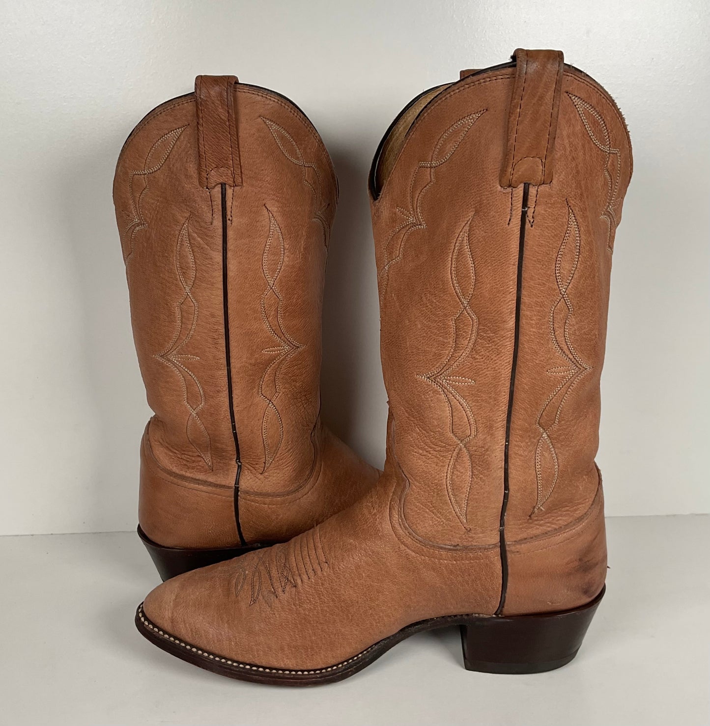 Vintage Dan Post Elk Skin Cowboy Boots | USA Made | Men’s 9.5 D