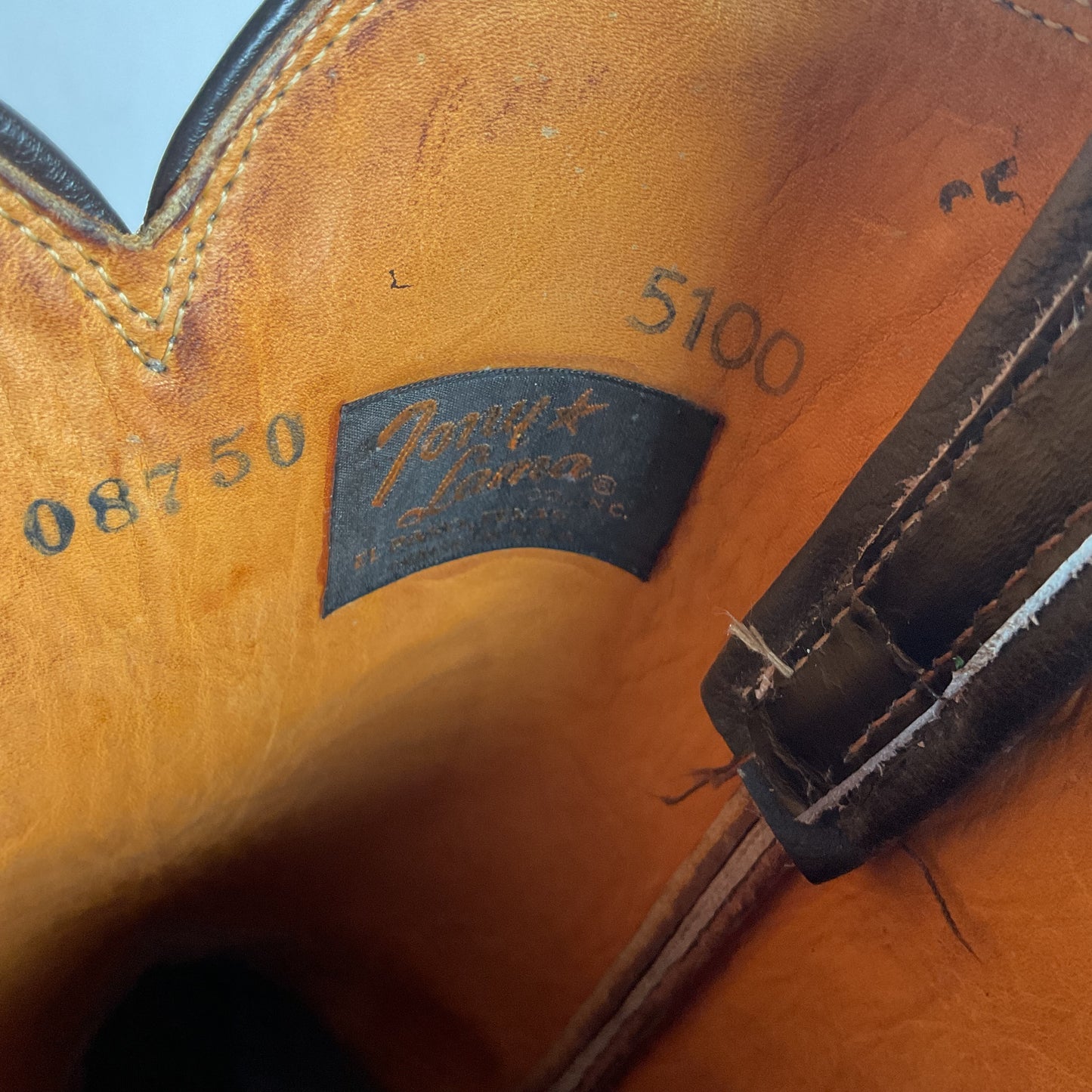 Vintage 1960s Tony Lama Water Buffalo Cowboy Boots 10 E Exotic Gold Label
