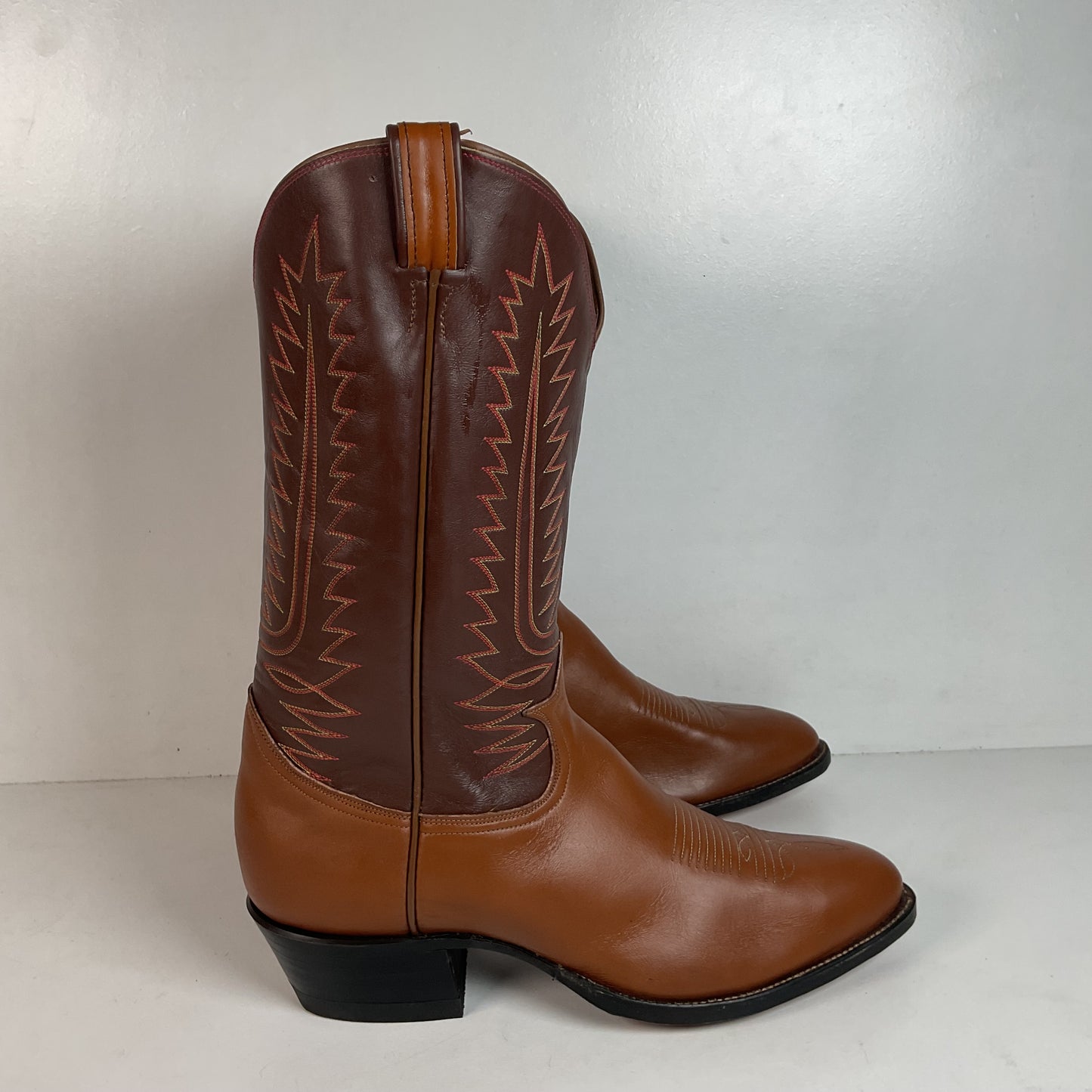 1970s Tony Lama Cowboy Boots 12 D Gold Label USA Made