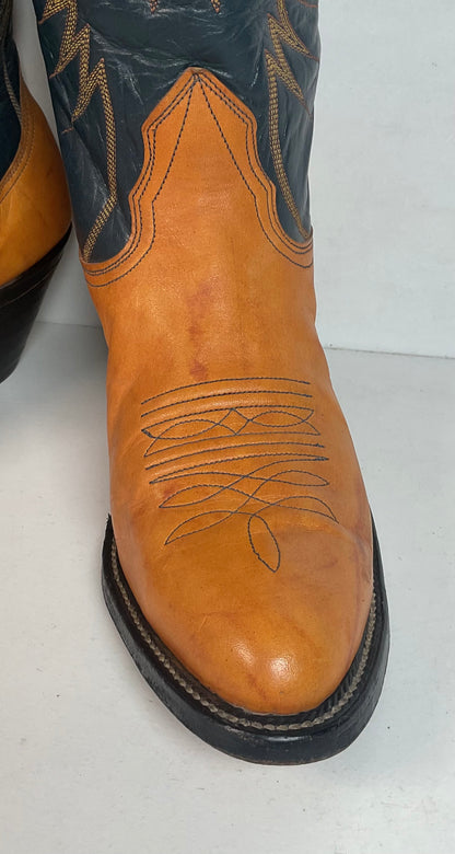 Vintage Nocona Butterscotch Cowgirl Boots 7 B USA Made