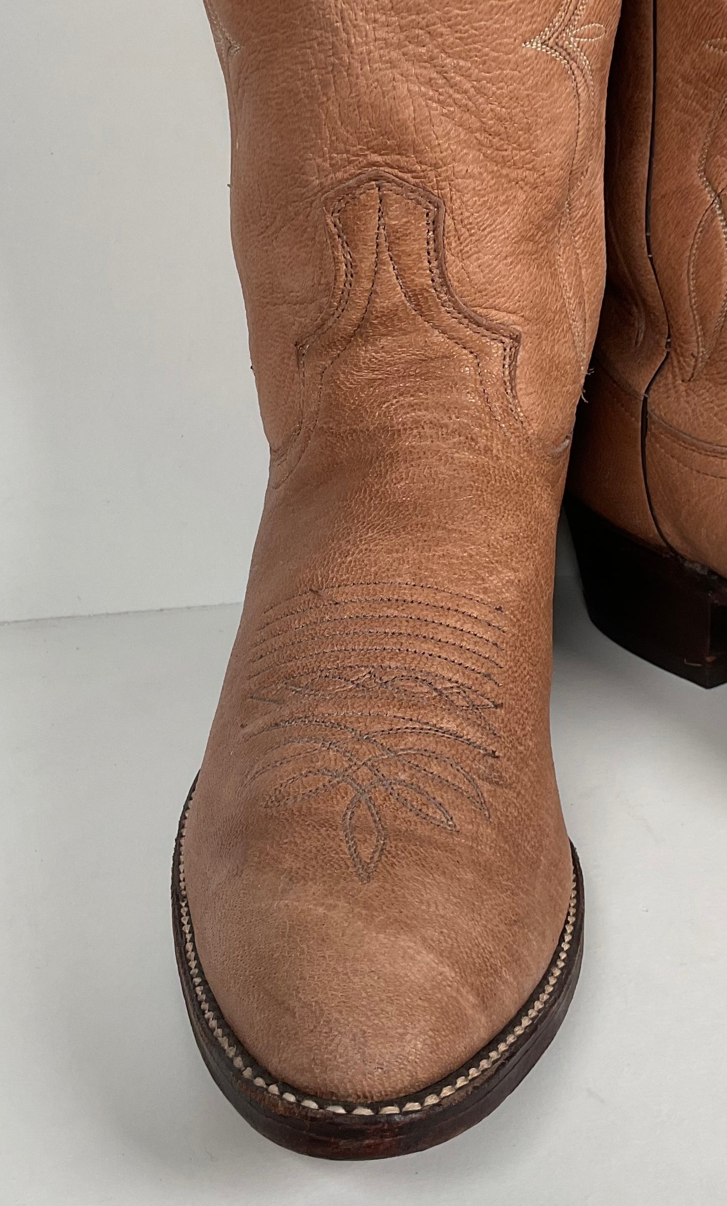 Vintage Dan Post Elk Skin Cowboy Boots | USA Made | Men’s 9.5 D