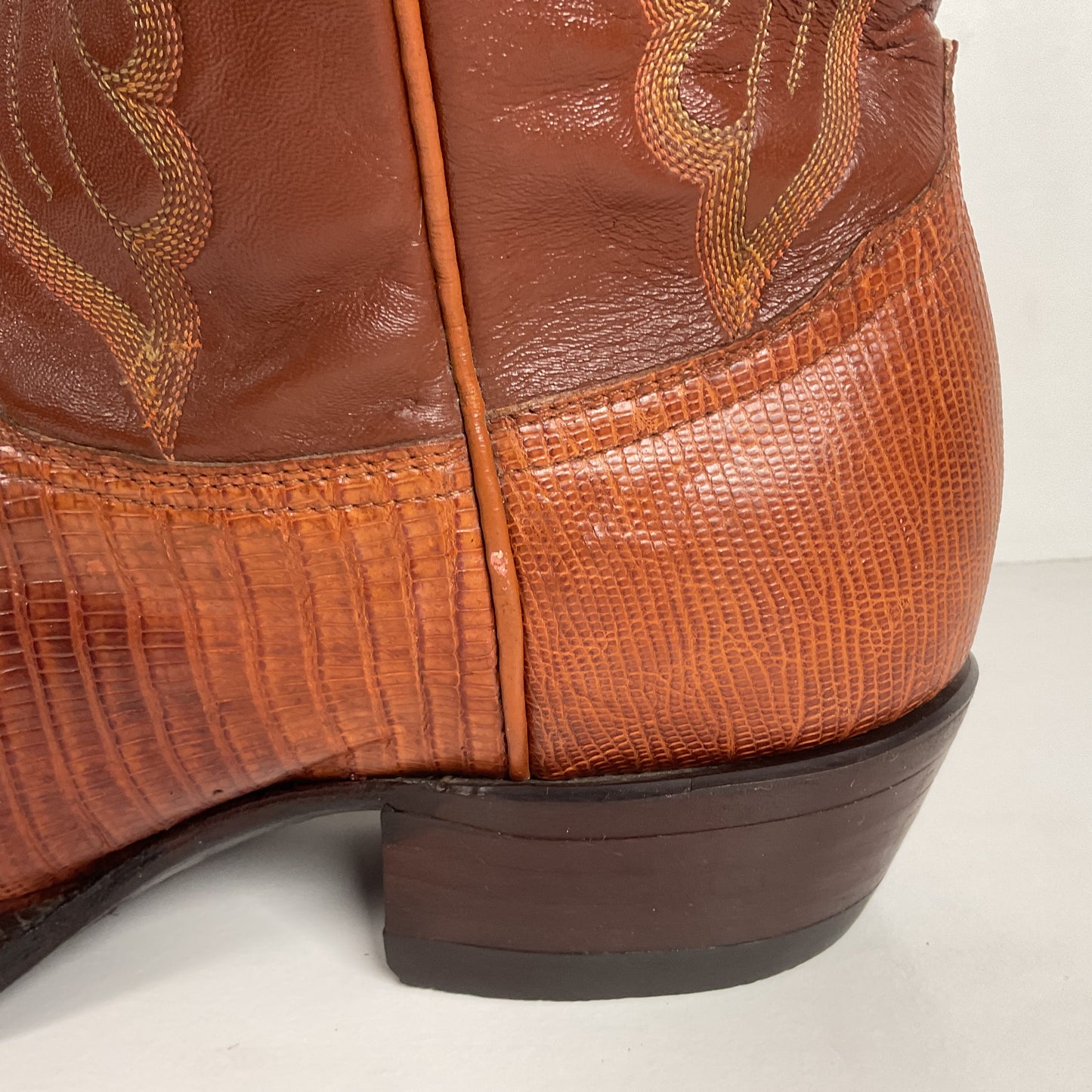 Vintage Tony Lama Teju Lizard Cowboy Boots | Gold Label | Men’s 10 D