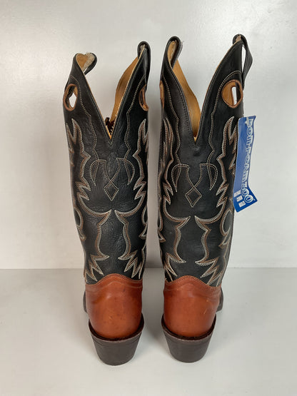 Shepler’s Brand Buckaroo Cowboy Boots 7 D Tall Punchy Top Oil Resistant