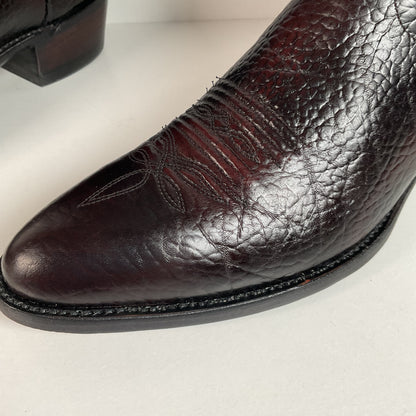 Vintage J. Chisholm Bullhide Cowboy Boots | USA Made | Black Cherry | Men’s 11 D