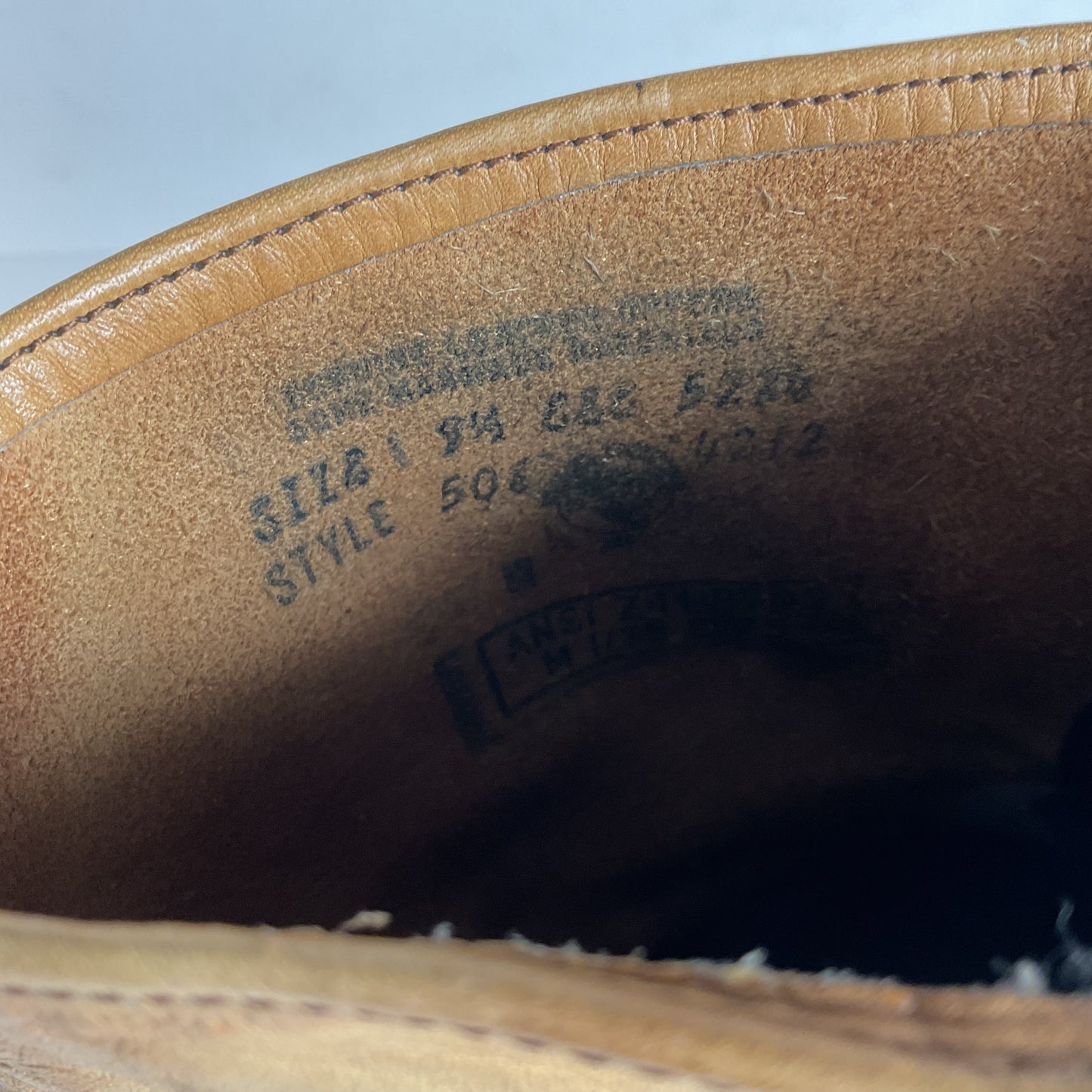 Vintage 1970s Iron Age Safety Toe Ankle Boots 9.5 EEE USA Made Campus Chunky