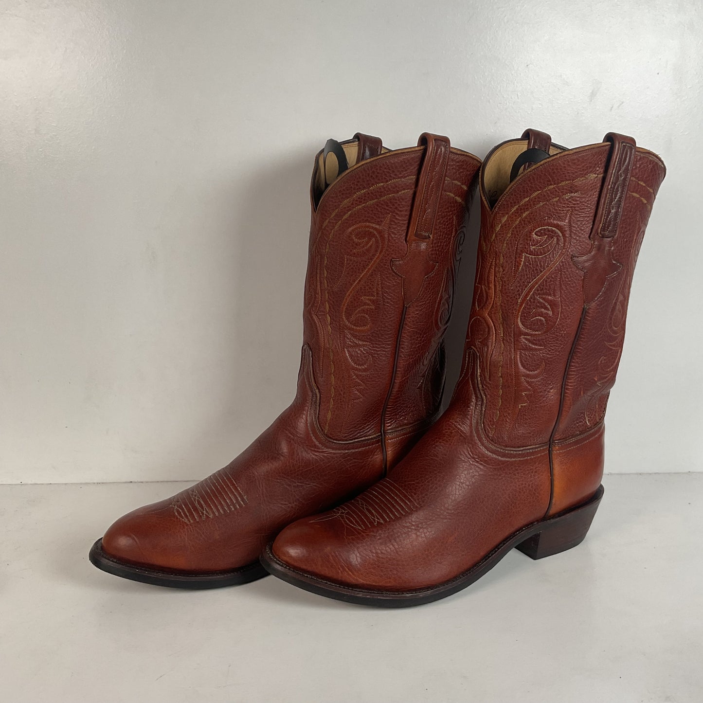 Lucchese Classics Handmade Cowboy Boots 12 EE Brown Bison Hide