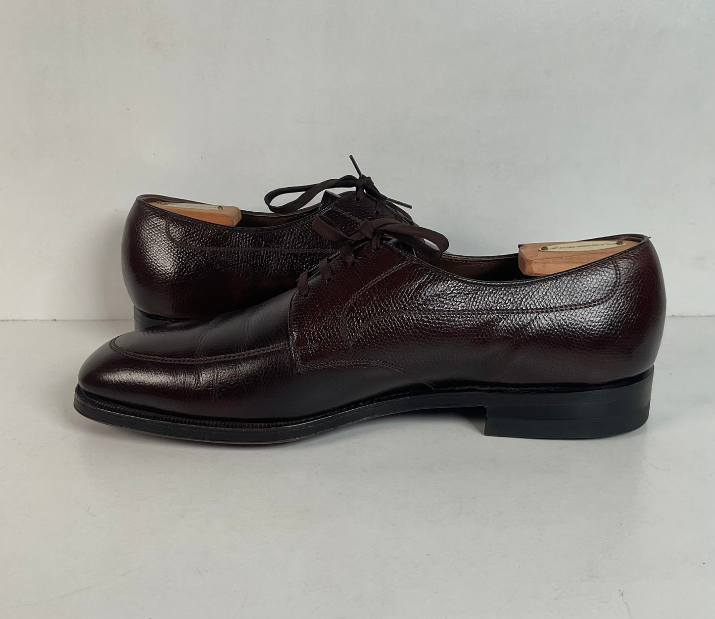 Vintage Florsheim Brown Derby Shoes 10 D Apron Toe