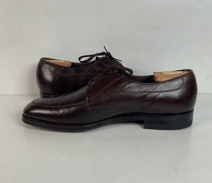Vintage Florsheim Brown Derby Shoes 10 D Apron Toe