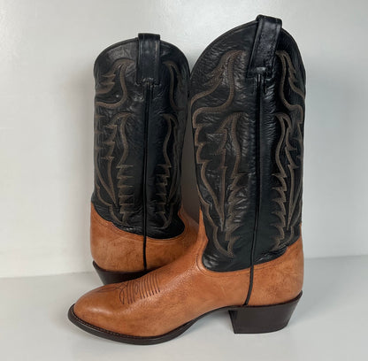 Vintage Tony Lama Bull Shoulder Cowboy Boots | USA Made | Men’s 9 D