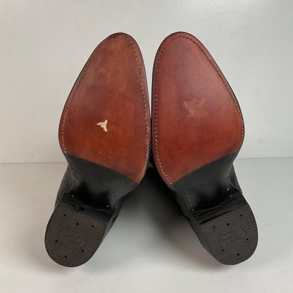 1970s Tony Lama Elephant Print Cowboy Boots 10 USA Made Gold Label