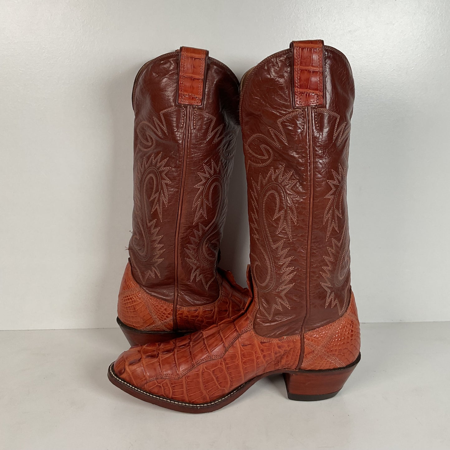 Alberta Boot Company | Alligator Cowboy Boots | Tail Cut | Men’s 9 EE