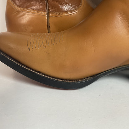 Vintage 1960s Justin Cowboy Boots 11.5 D Hand Lasted Old Fort Worth Label