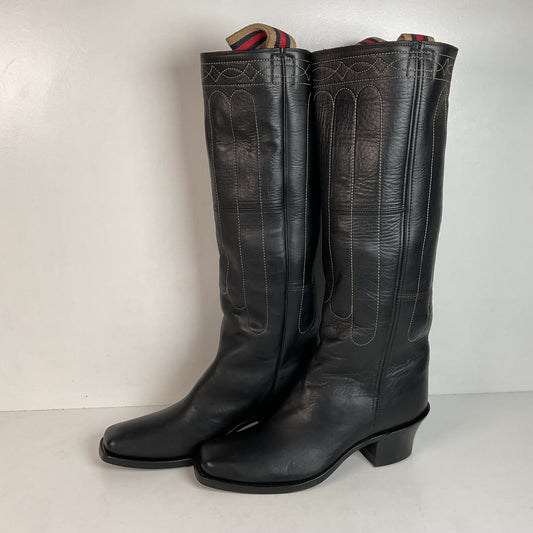 Vintage J. R. Reyes Stove Pipe Cowboy Boots 10.5 Custom Buckaroo