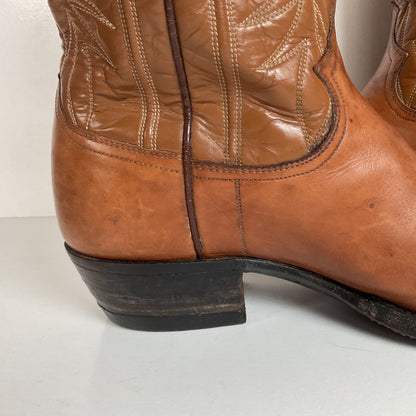 Vintage Justin Fort Worth Cowboy Boots | X Toe | White Label | Men’s 7 D