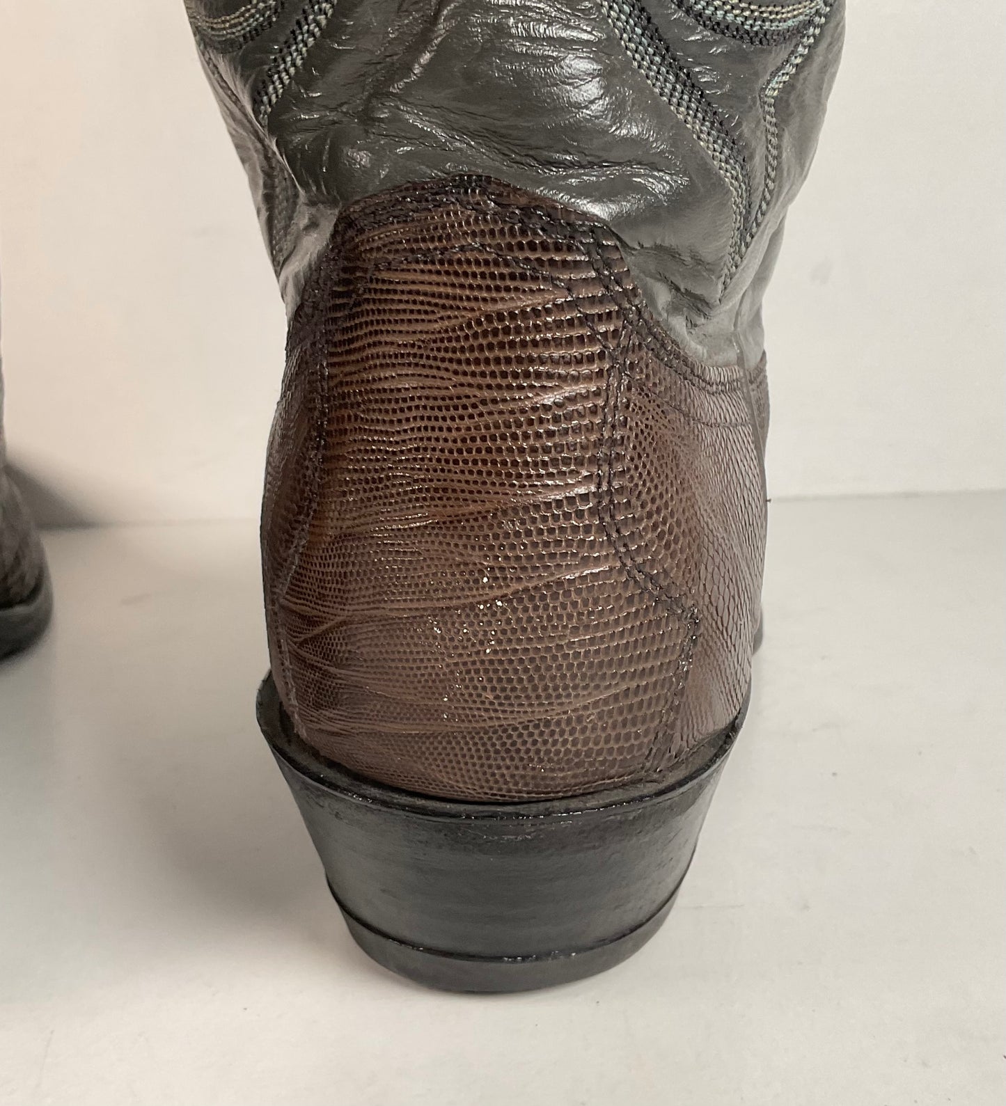 Vintage Justin Teju Lizard Cowboy Boots | Brogued | USA Made | Men’s 10.5 B