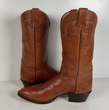 Vintage Tony Lama Cowboy Boots | Chocolate Cow | Men’s 11.5 D