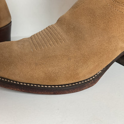 Vintage J. Chisholm Cowboy Boots | Full Suede Rough Out | USA Made | Men’s 9 D