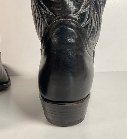 Vintage Tony Lama Cowboy Boots | Gold Label | Black | Extra Narrow | Men’s 11 A