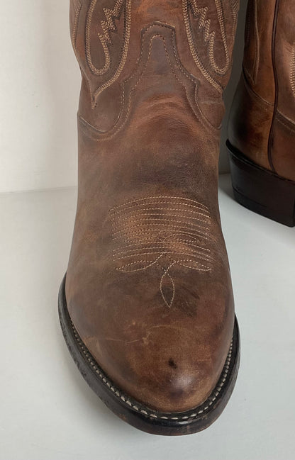 Vintage Tony Lama Cowboy Boots | Bay Apache Cowhide | Men’s 10.5 D