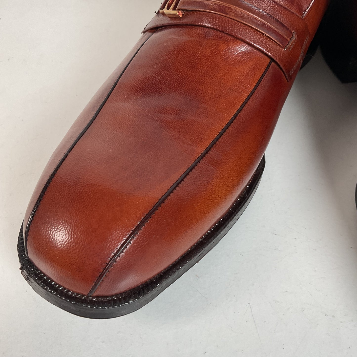 Vintage Florsheim Imperial Horsebit Loafers 9 C Burnished Brown