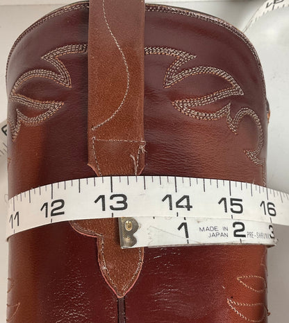Vintage Lucchese Handmade Smooth Ostrich Cowgirl Roper Boots 7 B 1990s
